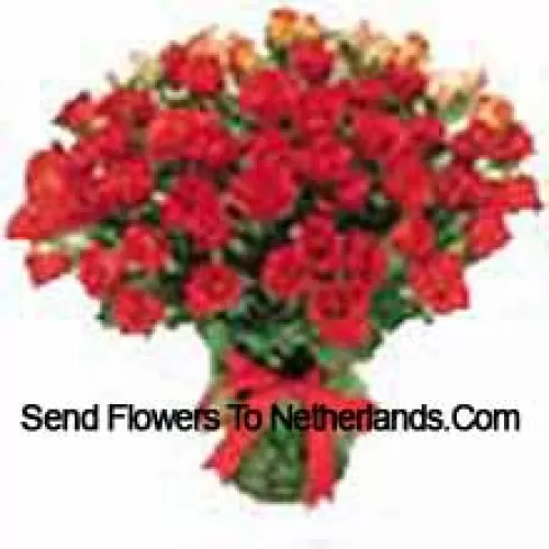 Bouquet de 25 roses rouges